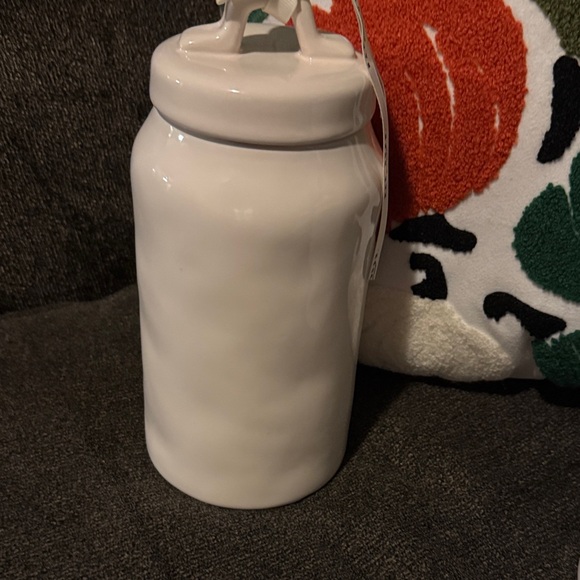Rae Dunn NWT Tall White Skinny Take Note Chalkboard Canister Viral TikTok HTF - Picture 3 of 3
